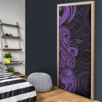 Personalised Lupus Warrior Door Cover Never Give Up Polynesian Style LT05 - Polynesian Pride