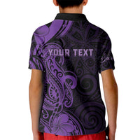 Personalised Lupus Warrior Kid Polo Shirt Never Give Up Polynesian Style LT05 - Polynesian Pride
