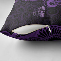 Lupus Warrior Pillow Cover Never Give Up Polynesian Style LT05 - Polynesian Pride
