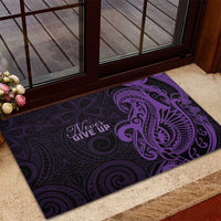 Lupus Warrior Rubber Doormat Never Give Up Polynesian Style LT05 - Polynesian Pride