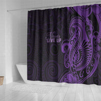 Lupus Warrior Shower Curtain Never Give Up Polynesian Style LT05 - Polynesian Pride