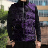Personalised Lupus Warrior Sleeveless Puffer Jacket Never Give Up Polynesian Style LT05 - Polynesian Pride