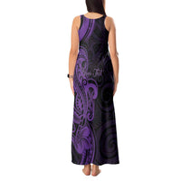 Personalised Lupus Warrior Tank Maxi Dress Never Give Up Polynesian Style LT05 - Polynesian Pride