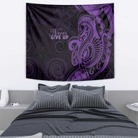 Lupus Warrior Tapestry Never Give Up Polynesian Style LT05 - Polynesian Pride