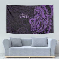 Lupus Warrior Tapestry Never Give Up Polynesian Style LT05 - Polynesian Pride