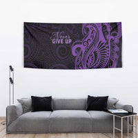 Lupus Warrior Tapestry Never Give Up Polynesian Style LT05 - Polynesian Pride