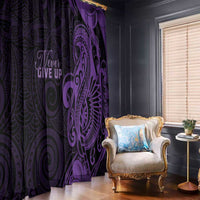 Lupus Warrior Window Curtain Never Give Up Polynesian Style LT05 - Polynesian Pride