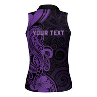 Personalised Lupus Warrior Women Sleeveless Polo Shirt Never Give Up Polynesian Style LT05 - Polynesian Pride