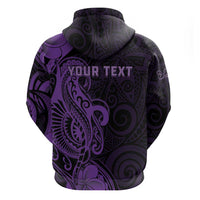 Personalised Lupus Warrior Zip Hoodie Never Give Up Polynesian Style LT05 - Polynesian Pride