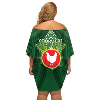 Personalized American Samoa Manu'a Cession Day Off Shoulder Short Dress With Polynesian Pattern LT05 - Polynesian Pride