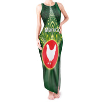 Personalized American Samoa Manu'a Cession Day Tank Maxi Dress With Polynesian Pattern LT05 Women Green - Polynesian Pride