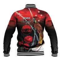 Papua New Guinea Remembrance Day Baseball Jacket Lest We Forget LT05 - Polynesian Pride