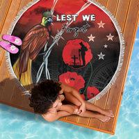 Papua New Guinea Remembrance Day Beach Blanket Lest We Forget LT05 - Polynesian Pride
