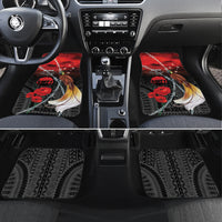 Papua New Guinea Remembrance Day Car Mats Lest We Forget LT05 Set 4pcs Red - Polynesian Pride