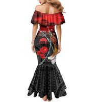 Papua New Guinea Remembrance Day Family Matching Mermaid Dress and Hawaiian Shirt Lest We Forget