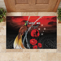 Papua New Guinea Remembrance Day Rubber Doormat Lest We Forget LT05 - Polynesian Pride