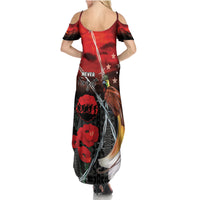 Papua New Guinea Remembrance Day Summer Maxi Dress Lest We Forget LT05 - Polynesian Pride