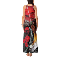 Papua New Guinea Remembrance Day Tank Maxi Dress Lest We Forget LT05 - Polynesian Pride