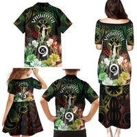 Vanuatu Happy Assumption Day Family Matching Puletasi and Hawaiian Shirt LT05 - Polynesian Pride