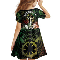 Vanuatu Happy Assumption Day Kid Short Sleeve Dress