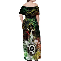 Vanuatu Happy Assumption Day Off Shoulder Maxi Dress LT05 - Polynesian Pride