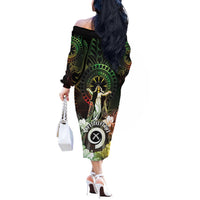 Vanuatu Happy Assumption Day Off The Shoulder Long Sleeve Dress