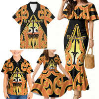 Personalised New Zealand Te Tairawhiti Family Matching Mermaid Dress and Hawaiian Shirt Maori Koru Pattern LT05 - Polynesian Pride