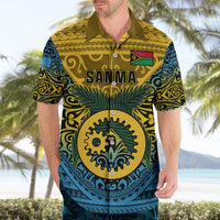 Personalized Vanuatu Sanma Province Hawaiian Shirt Coat Of Arms And Namele Fern Polynesian Pattern LT05 - Polynesian Pride