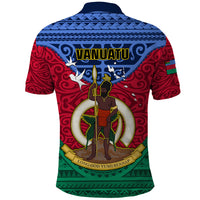 Vanuatu Shefa Province Polo Shirt Coat Of Arms And Namele Fern Polynesian Pattern LT05 - Polynesian Pride