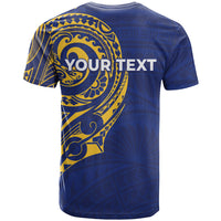 Personalised Nauru Angam Day T Shirt Gold Navy Tribal Pattern