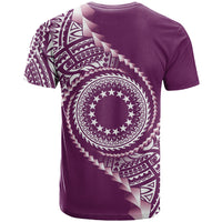 Cook Islands Gospel Day T Shirt Maroon Tribal Curves