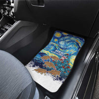New Zealand Christmas Car Mats Kiwis Santa Sleigh Starry Night Style LT05 - Polynesian Pride