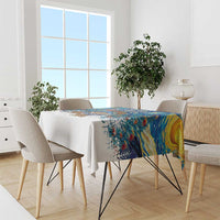 New Zealand Christmas Tablecloth Kiwis Santa Sleigh Starry Night Style LT05 - Polynesian Pride