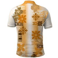 Hawaiian Quilt Polo Shirt Vintage Pattern Brown LT05 - Polynesian Pride