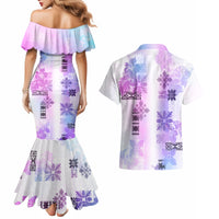 Hawaiian Quilt Couples Matching Mermaid Dress and Hawaiian Shirt Vintage Pattern Galaxy LT05 - Polynesian Pride