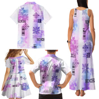 Hawaiian Quilt Family Matching Tank Maxi Dress and Hawaiian Shirt Vintage Pattern Galaxy LT05 - Polynesian Pride