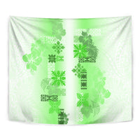 Hawaiian Quilt Tapestry Vintage Pattern Green LT05 - Polynesian Pride