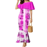 Hawaiian Quilt Mermaid Dress - Vintage Pattern Pink LT05 Women Pink - Polynesian Pride