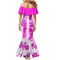 Hawaiian Quilt Mermaid Dress - Vintage Pattern Pink LT05 - Polynesian Pride