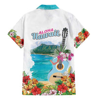 Aloha Hawaii Waikiki Beach Landscape Family Matching Mermaid Dress and Hawaiian Shirt