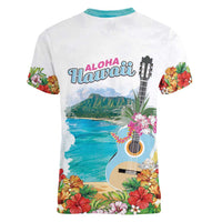 Aloha Hawaii Waikiki Beach Landscape Women V-Neck T-Shirt LT05 - Polynesian Pride