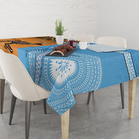 Custom Fiji Tapa And Australia Aboriginal Together Tablecloth LT05 - Polynesian Pride