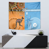 Custom Fiji Tapa And Australia Aboriginal Together Tapestry LT05 - Polynesian Pride