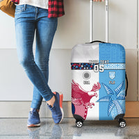 Custom Fiji And USA Palm Tree With Eagle Luggage Cover LT05 - Polynesian Pride