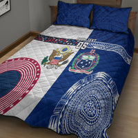 Custom Samoa And USA Together Quilt Bed Set LT05 - Polynesian Pride