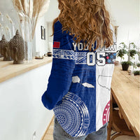 Custom Samoa And USA Together Women Casual Shirt LT05 - Polynesian Pride