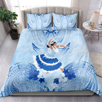 Cook Islands Women's Day Bedding Set With Polynesian Pattern