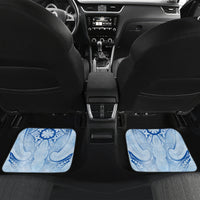 Cook Islands Women's Day Car Mats With Polynesian Pattern LT05 Set 2pcs - Back Blue - Polynesian Pride