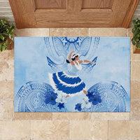 Cook Islands Women's Day Rubber Doormat With Polynesian Pattern LT05 - Polynesian Pride