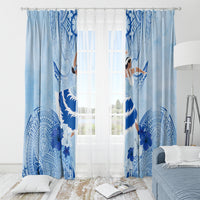 Cook Islands Women's Day Window Curtain With Polynesian Pattern LT05 - Polynesian Pride